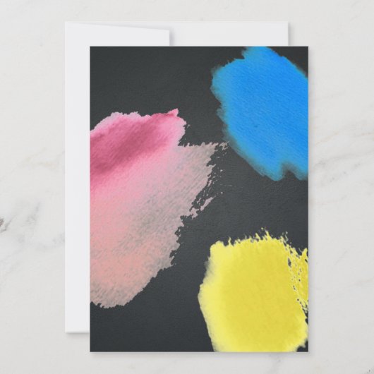 絵を描とSip Chalkboardバチェロレッテアートパーティー 招待状 (裏面)