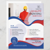 絵を描のサービスフライヤーテンプレート: (正面/裏面)