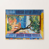 絵を描のテラス海の地中海の景色 ジグソーパズル (横)