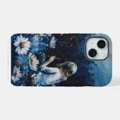 絵を描の夜の花 iPhone 15ケース (裏面横)