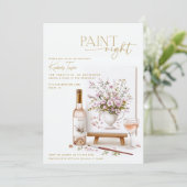 絵を描の絵を描パーティーナットブライダルシャワー 招待状 (スタンド正面)