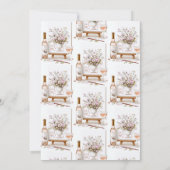 絵を描の絵を描パーティーナットブライダルシャワー 招待状 (裏面)