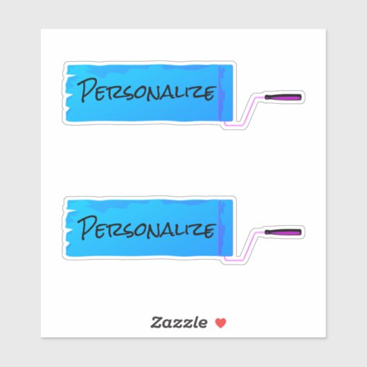 絵を描の絵を描青 シール (シート)