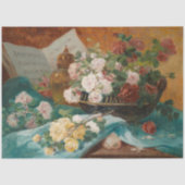 絵を描の花のヴィンテージjarの切り離 薄葉紙 (正面)