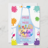 絵を描の誕生日招待状絵を描招待状アート 招待状 (正面)