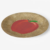 絵を描のAll Red Apple金ゴールドリップル紙プレート ペーパープレート (アングル)