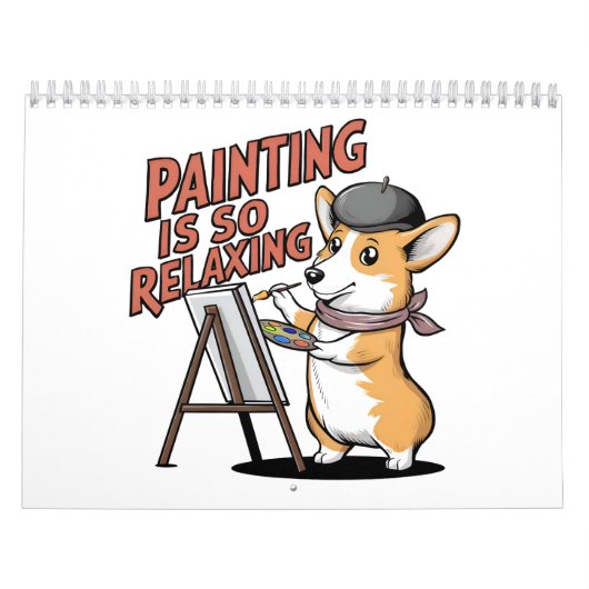 絵を描のIs So'sリラックス, Corgi Artist Calendar カレンダー (カバー)