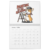 絵を描のIs So'sリラックス, Corgi Artist Calendar カレンダー (1月 2026)