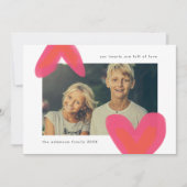 絵を描はっきりしたハートバレンタインの写真 シーズンカード (正面)