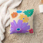 絵を描はっきりした咲き花デザイン クッション (ブランケット)