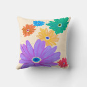 絵を描はっきりした咲き花デザイン クッション (裏面)