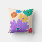 絵を描はっきりした咲き花デザイン クッション (正面)