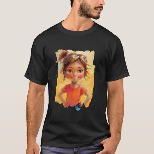 絵を描はっきりした線と恐れを知らぬ色! Tシャツ (正面)