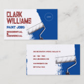 絵を描インスパイアモダンBLUE BUSINESS CARD 名刺 (正面/裏面)