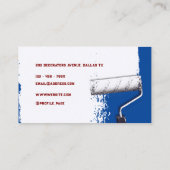 絵を描インスパイアモダンBLUE BUSINESS CARD 名刺 (裏面)