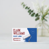 絵を描インスパイアモダンBLUE BUSINESS CARD 名刺 (スタンド正面)