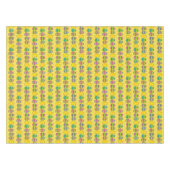 絵を描イースターバスケット卵狩りカラフル卵 テーブルクロス (正面(横))