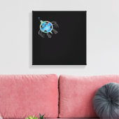 絵を描ウミガメ キャンバスプリント (インサイチュ (リビング))