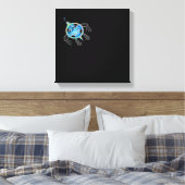 絵を描ウミガメ キャンバスプリント (インサイチュ (寝室))