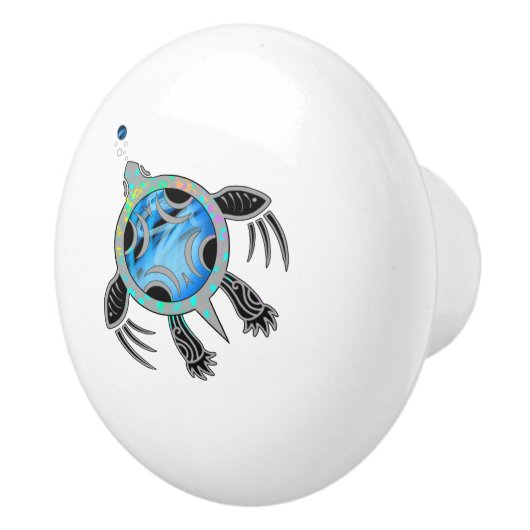 絵を描ウミガメ セラミックノブ (右)