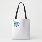 絵を描ウミガメ トートバッグ (正面)