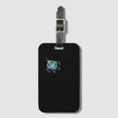 絵を描ウミガメ ラゲッジタグ (正面縦)