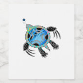 絵を描ウミガメ ワインラベル (シングルラベル)