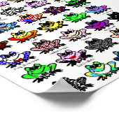 絵を描カエルのポスター ポスター (角)