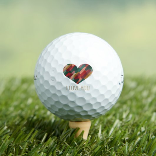 絵を描カスタムハートパーソナライズされたゴルフボール ゴルフボール (インサイチュ 木)