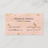 絵を描カラフルカメラフローラ結婚撮影者 名刺 (裏面)