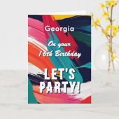 絵を描カラフル効果十代のパーティー誕生日 カード (黄色い花)