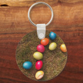 絵を描カラフル卵・イースター卵 キーホルダー (正面)