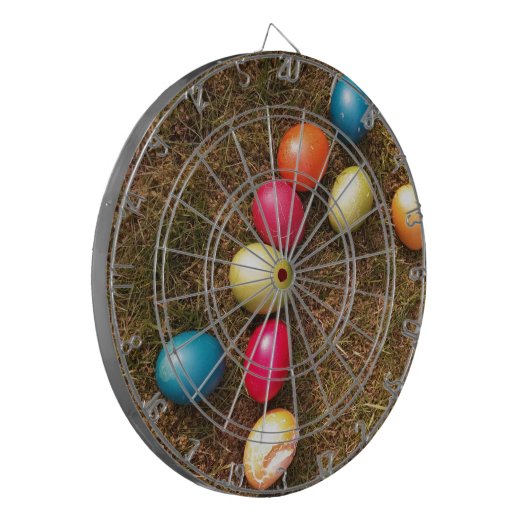 絵を描カラフル卵・イースター卵 ダーツボード (正面左)