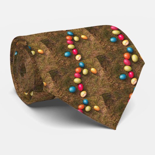 絵を描カラフル卵・イースター卵 ネクタイ (ロール)