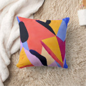 絵を描カラフル形状 – 抽象芸術アート クッション (ブランケット)