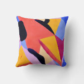 絵を描カラフル形状 – 抽象芸術アート クッション (裏面)