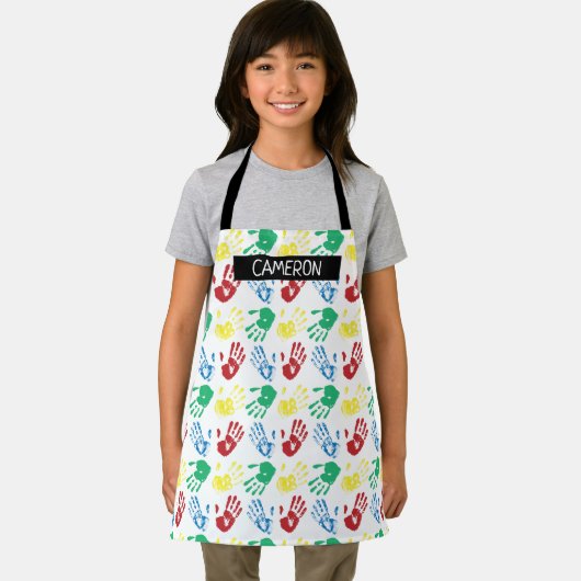 絵を描カラフル手刷りプリントエプロン エプロン (インサイチュ)