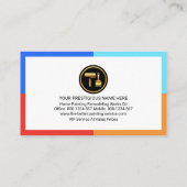 絵を描カラフル縁ど（ばちゃばちゃ）跳ねる 名刺 (裏面)