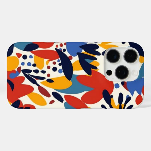 絵を描カラフル花柄の電話ケース2 Case-Mate iPhoneケース (裏面 (横))