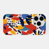 絵を描カラフル花柄の電話ケース2 iPhoneケース (裏面横)
