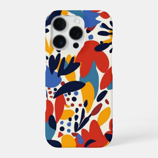 絵を描カラフル花柄の電話ケース2 iPhoneケース (裏面)