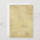 絵を描カラフル金ゴールドのアクセントと渦巻き結婚旋回 招待状 (裏面)