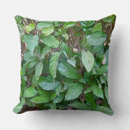 絵を描ガーデン葉グリー クッション