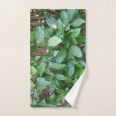 絵を描ガーデン葉グリー バスタオルセット (ハンドタオル)