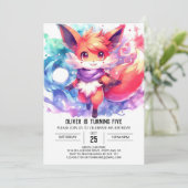 絵を描キツネ誕生日 招待状 (スタンド正面)