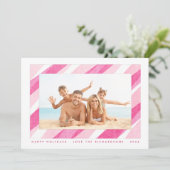 絵を描キャンディストライプケインHOLIDAYフォトカード シーズンカード (スタンド正面)