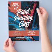 絵を描クラスのフライヤー チラシ (手)