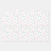 絵を描クリスマスの松の数々の球模様 ラッピングペーパーシート (正面)