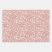 絵を描クリスマスの枝ホリーベリーレッドホワイト ラッピングペーパーシート (正面)