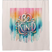 絵を描グラデーション親切を色に鮮やか塗る シャワーカーテン (正面)